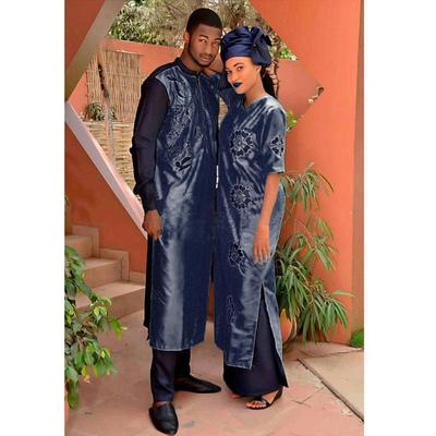 Two-Piece Short Sleeve Matte Fabric Dress with Headscarf, Plus Size Muslim Women's Long Dress