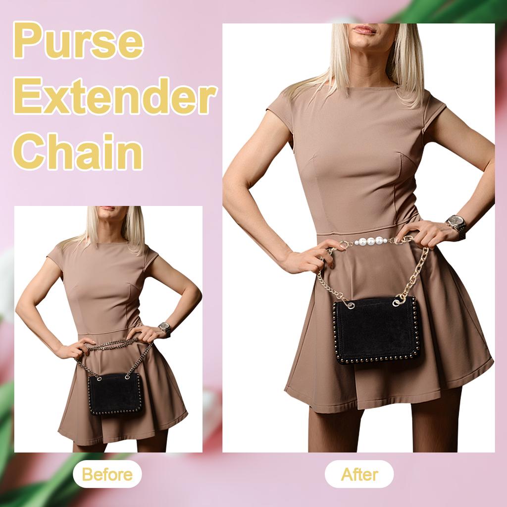 Hcewsbfd 10Pcs Purse Extender Chain Metal Bag Extension Strap Exquisite Purse Replacement Chain With Stylish Charms Lady Bag Mak