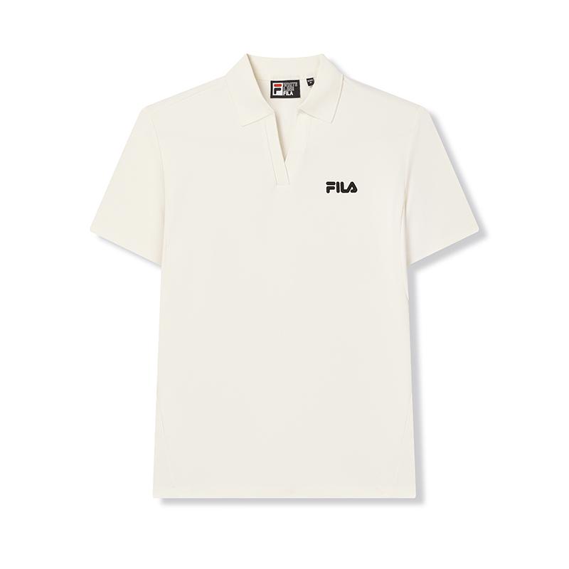 FILA Modern Heritage Simple Solid Color Daily Casual UV Resistant Moisture Wicking Polo Shirt Women Polo Shirts Light-Green F11W421113FIV
