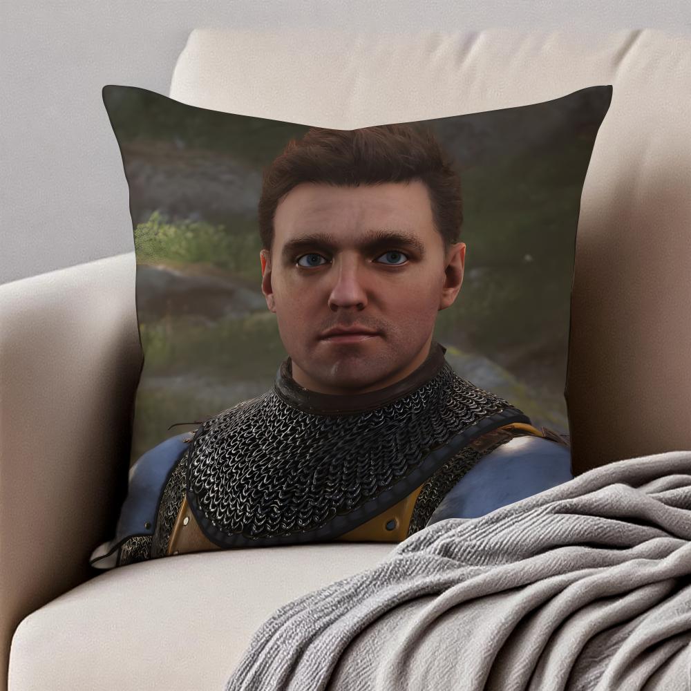 Historisches Spiel KKingdom Come Deliveranc Kissenbezug Kissenhülle Milbenschutz Unsichtbarer Reißverschluss Kurzer Plüsch Sofakissen