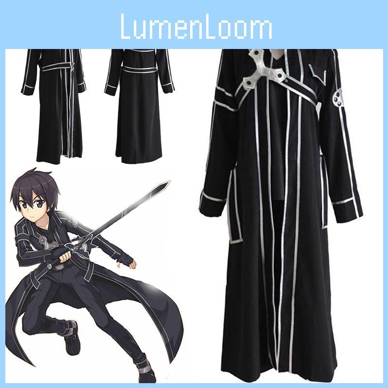 Sword Art Online Kirito Kirigaya kostuum met perfecte stiksels voor cosplay**
