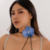 Flower Designed Necklace Accessory Stylish Flower Pendant Necklace Trendy Neckpiece Adornment for Gatherings
