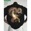 European Sizes Mens & Womens Dragon Tiger Yin Yang Graphic T-Shirt