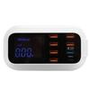 8 Port USB Phone Charger with Type C Intelligent Digital Display for QC3.0