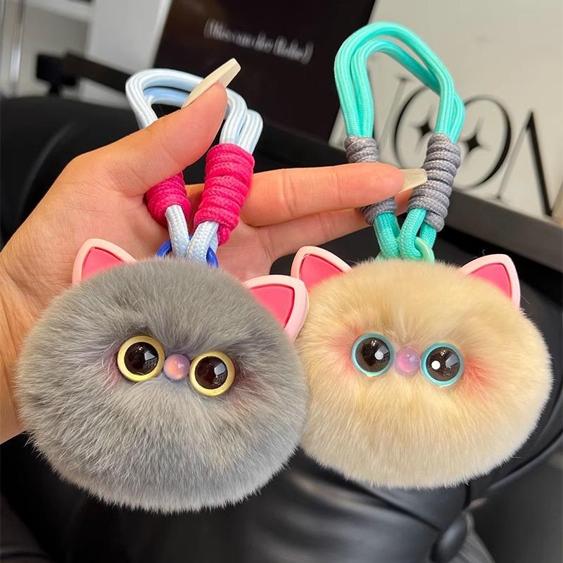 Fluffy Plush Cat - Cute Women's Bag Car Pendant Pendant Gift for Cat Lovers Bag Charm