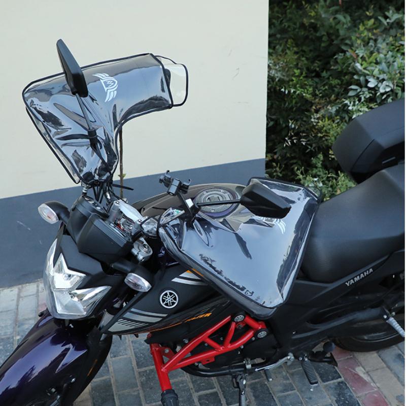 Winter Motorbike Handlebar Cover Thickened Windproof Warm Waterproof Cold (with Rain Shell) Electric Car Handle Cover