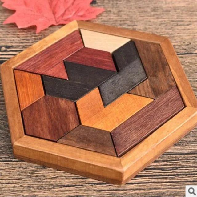 Šestihranné mimozemské šachy Tangram Puzzle Brainstorming 11dílné blokové puzzle Puzzle Klasické puzzle dětské hračky