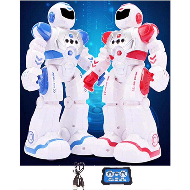 Kids' Intelligent Remote Control New Will Electric Robot Toy Blue/red Educational And Fun Dancing Robot