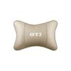 hijk1 Car Seat Leather Headrest Neck Cushioning Support Head Pillow For VW GTI Polo Golf Passat Tiguan Arteon Touareg CC Taigo Caddy
