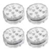 4Pcs IP68 Underwater Lamp RGB 16 Colors Changing Pool Light Decoration with IR 24?Key Remote Control