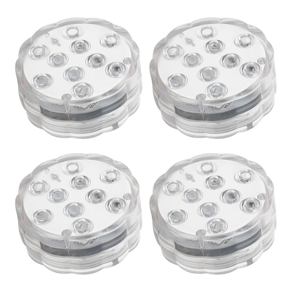 4Pcs IP68 Underwater Lamp RGB 16 Colors Changing Pool Light Decoration with IR 24?Key Remote Control