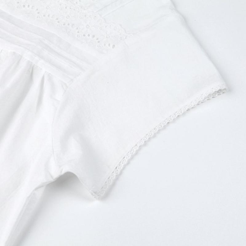 Gohunabi Blooming Pajama Dress White