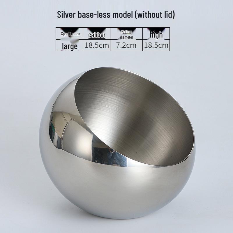 Stainless Steel Slanted Mixing Bowl Set with Lid, Ideal for Seasoning, Sauces & Condiments