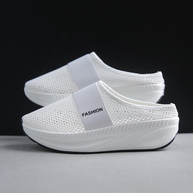Fashion Slip-On Women'S Walking Sandals 2025New Breathable Mesh Casual Shoes Breathable with Arch Support Knit Shoes Thickened Soft Sole
