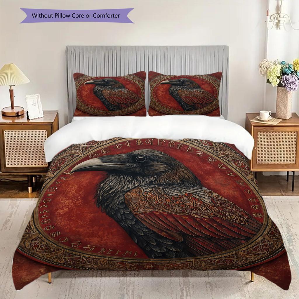 Eagle Pattern Bedding Quilt Set Quilt Cover Pillowcase Home Decoration Birthday Gift (1 * duvet cover + 2 * pillowcase, without core)