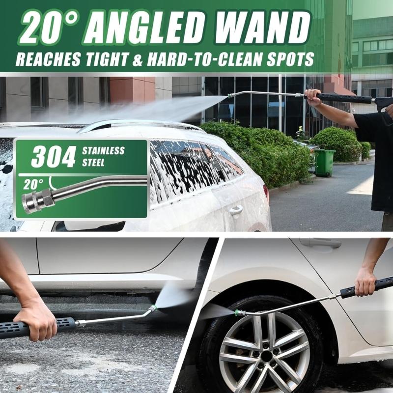 Garden Hose Nozzle High Pressure Water Hose Nozzle Washer Garden Hose Thread for Washing Car Watering Plant Outdoor