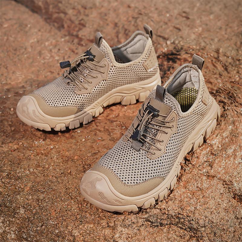 Fashion Italian Brand Breathable Men's Mesh Shoes Soft Soles Non Slip Soles Outdoor Hiking Shoes Hot Selling Men's Sports Shoes Summer