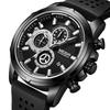 Relogio Masculino MEGIR Ny Sport Chronograph Silikon Herreklokker Toppmerke Luksus Quartz Clock Vanntett Big Dial Watch Herre