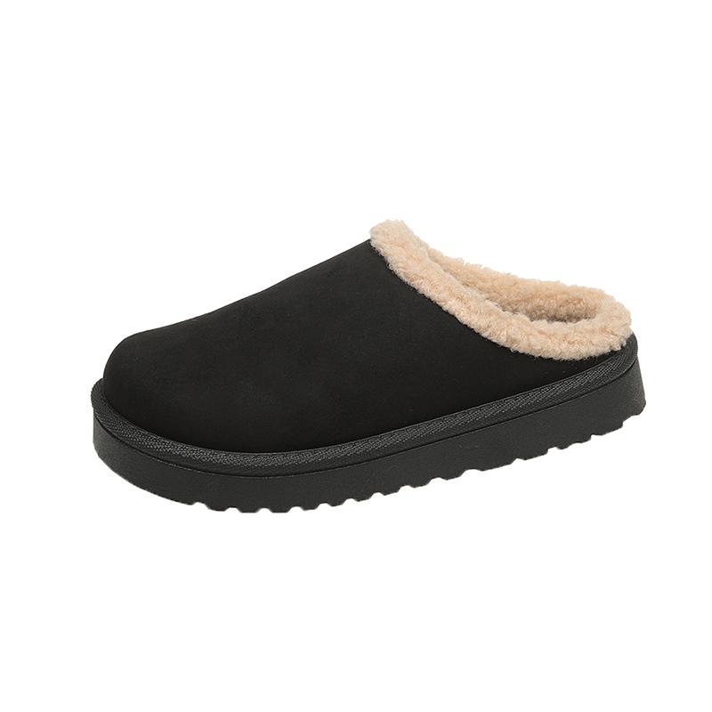 Mode 2025 Neue Winter-Schneestiefel Samt und Verdickte Warme Baumwollschuhe Draußen Tragen Rutschfest Verschleißfest Umwickelter Kopf Halbschlepp