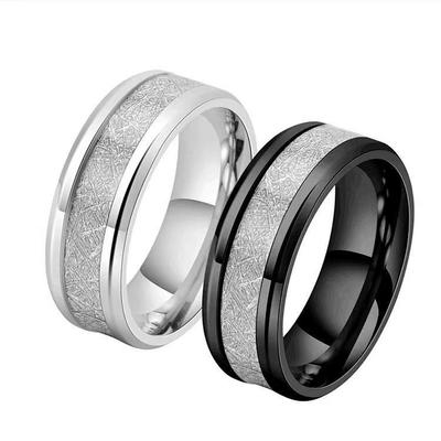 Stainless Steel Tree Branch Texture Unisex Ring