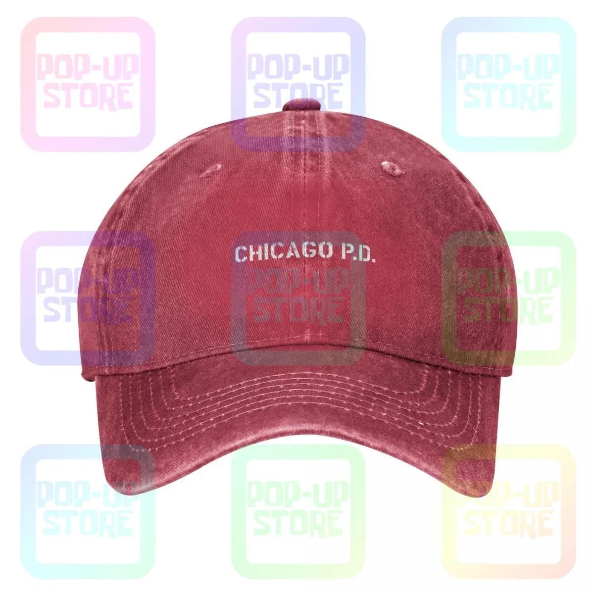 Chicago PD Police DepartUnisext Fire Hank Voight Dept Tv Series Washed Denim Baseball Cap Trucker Hat One Size