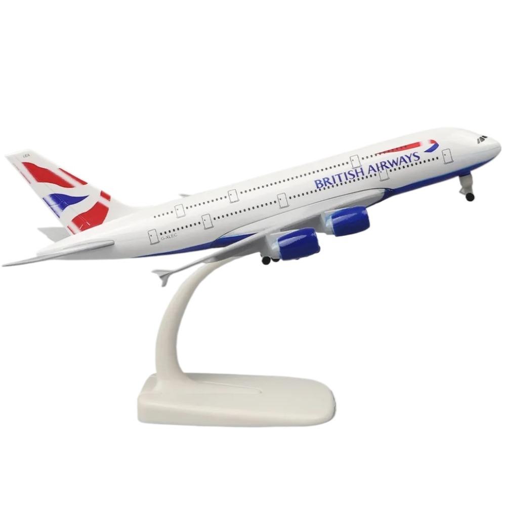 

1/400 Scale 20cm British Airways A380 Model Plane Metal Toy Planes Collected Gift By Aviation Collectible Aircraft