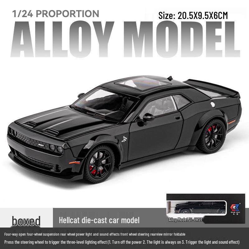 

Zhi 1/24 Hellcat Sports Car Model: Children s Sound & Light Pull-back Alloy Toy