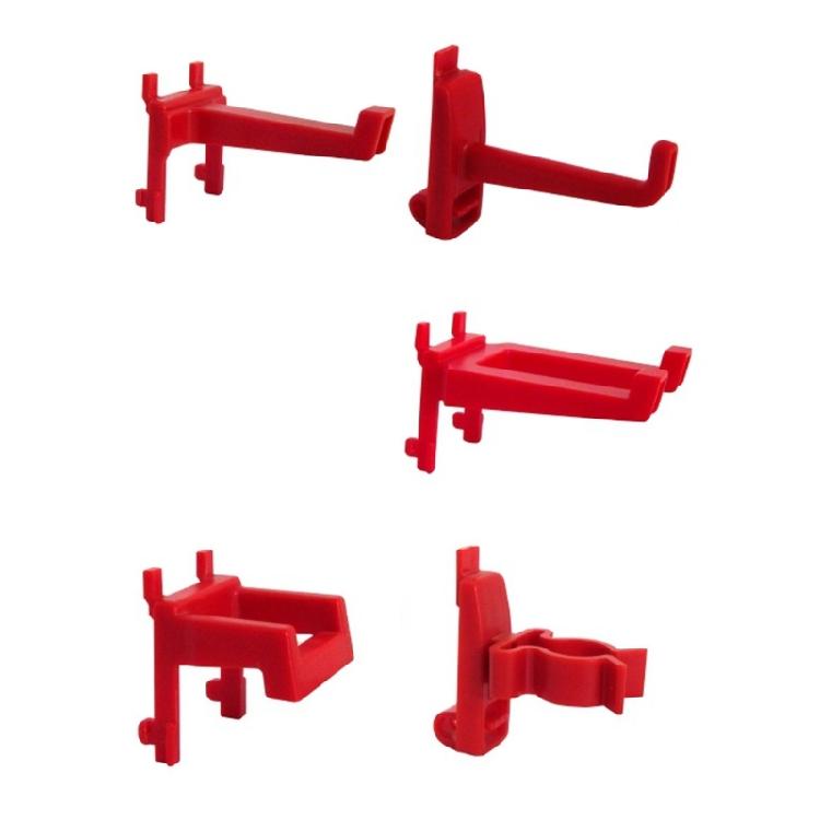 Set of 5 Versatile Plastic Pegboard Hooks for Tool Storage and Wall Organization Workshop Storage Supplies
