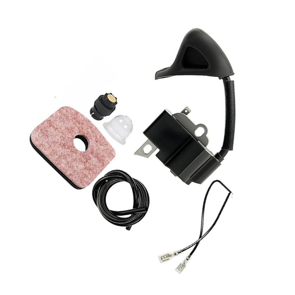 Ignition Coil Kit for BG56 BG86 BR200 Leaf Blowers Includes Coil Wire Air Filter Spark Fuel Filter Pump Ball and Vent Valve