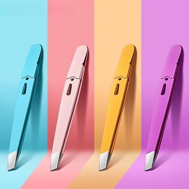 High-Precision Tweezers Stainless Steel Material with Excellent Rubber and Plastic Surface Feel Seamless Slant Tip