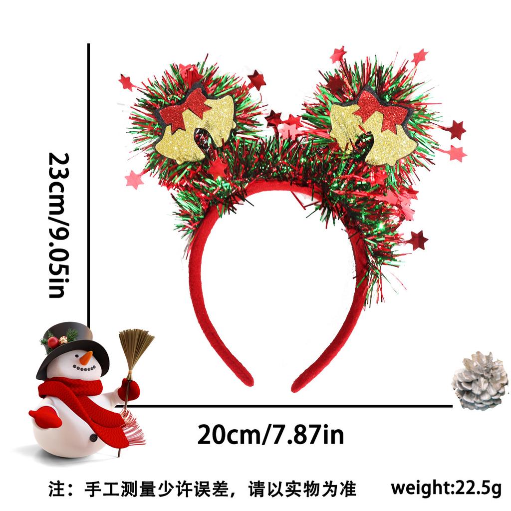 Christmas hair clip for women new year headband new year hoop on the head teenage girls accessories christmas hair band