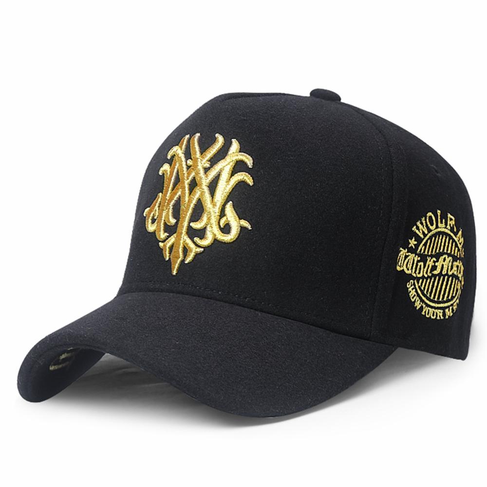 Dad Winter Warm Felt Sport Hats Male Large Snapback Cap Big Head Men Oversize Wool Baseball Caps 56-60cm 60-66cm