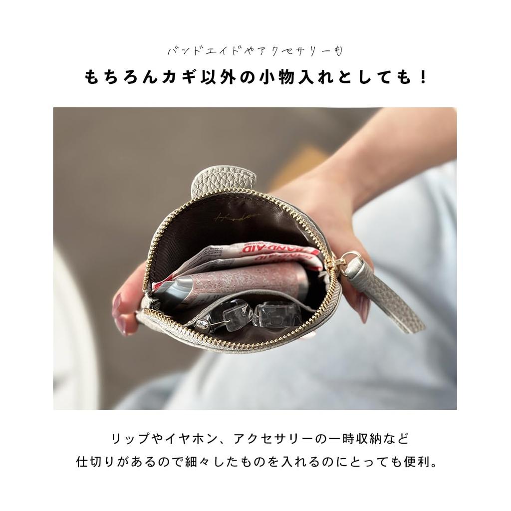 Giselle Women's Key Case, Smart Key Case, Genuine Leather, Elephant, Mini Wallet, Card Case,