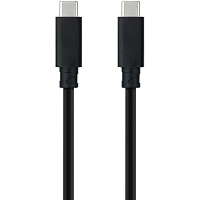 NANOCABLE 10.01.4100 Câble USB 3.1 Gen2 10Gbps 5A 4K/60Hz USB-C/M-USB-C/M Noir 0,5 M