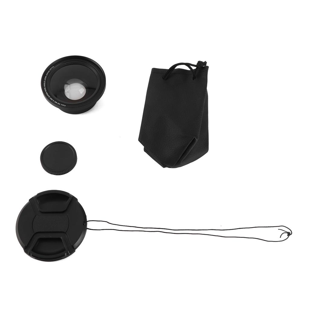 Digital videokamera vidvinkelobjektiv 0,39X 37mm gränssnitt HD professionell kamera vidvinkelobjektiv för D4993