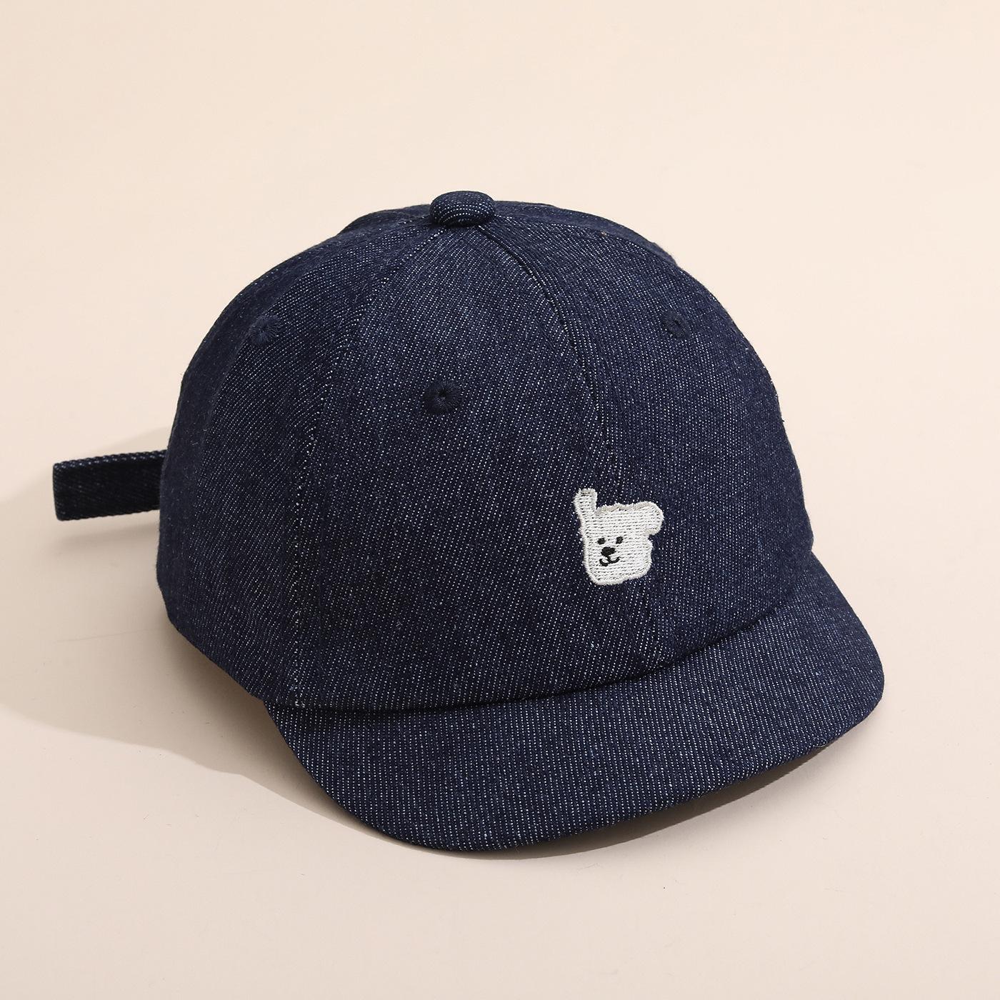 

MiniAinis Girl Cowboy Sun Hat 50cm Spring Summer New Boy Super Cute Dog Embroidered Hats Kids Baseball Cap Washed Cotton Caps 50CM темно-синього кольору
