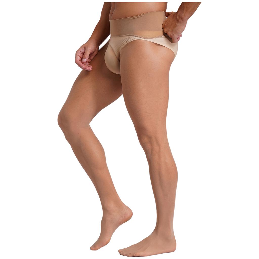 Herren Ultra Dünne Dehnbare Strumpfhosen Strümpfe Hoher Bund Nahtlos Durchsichtig Leggings Nachtwäsche