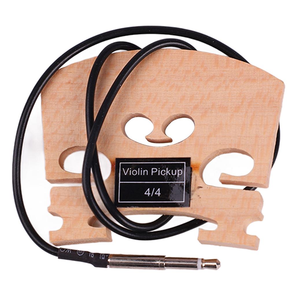 Violinenbrücke aus Holz 44 mit intern montiertem Piezo-Tonabnehmer, hochempfindliche Violinenbrücke aus Ahorn
