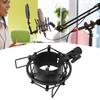 Aluminum Alloy Microphone Shock Mount Holder with Anti-Vibration Pad Inserts, Fits 55-65mm Microphones, Easy Installation In Studio Broadcast