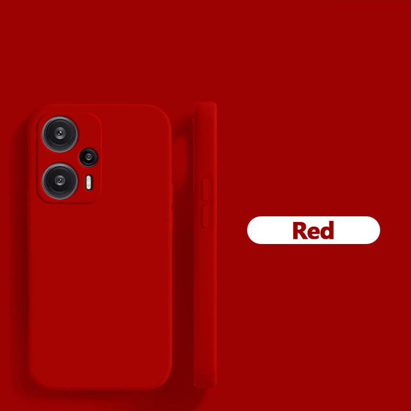 

Для Poco F5 PocoF5 Pro Чехол Роскошный квадратный жидкий силиконовый чехол для телефона Xiaomi Poco F5 F 5 F5Pro PocoF5 Pro Противоударный мягкий чехол For Poco F5 красный