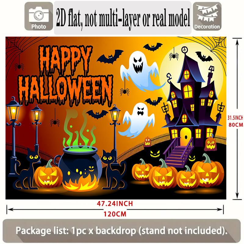 Party Backdrop Halloween Flat Banners Celebrations Wedding Enthusiasts Photo Background Decor Front Door Decor