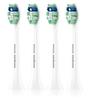 Philips Sonicare C2 Clean Plus Replacement Brush Heads for Electric Toothbrushes (4-Pack) (HX9024/65, White)