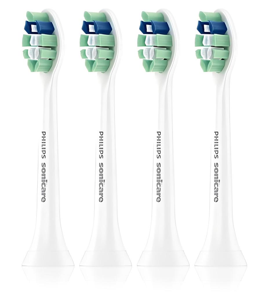 Philips Sonicare C2 Clean Plus Replacement Brush Heads for Electric Toothbrushes (4-Pack) (HX9024/65, White)