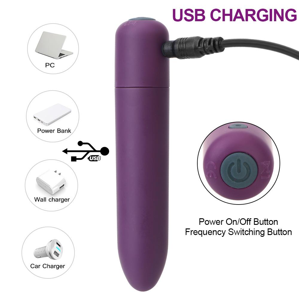 Stimulátor klitorisu Dobíjecí přes USB Masážní přístroj G-bodu Mini kulkový vibrátor Dildo vibrátor Sexuální hračky pro ženy