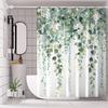 Elegant Greenery and Waterfall Design Waterproof Shower Curtain – Perfect for Bringing a Serene and Natural Touch To