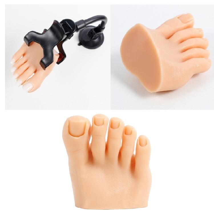 Practice Fake Foot Model Half Foot Design Fake Foot Flexible Silicone Prosthetic Manicure Tool for Nails Art Training