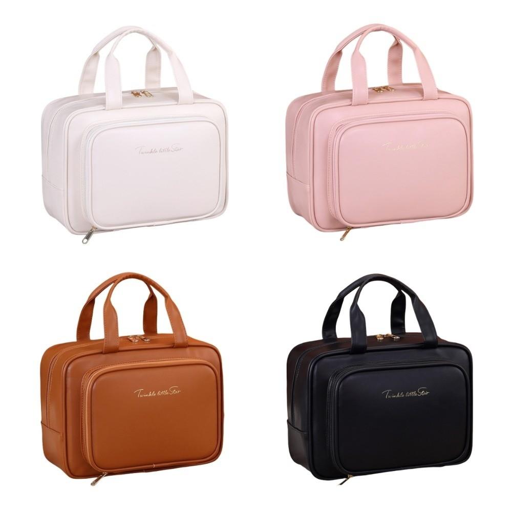 Storage Cosmetic Container Handle Travel Wash Pouch Fashion Makeup Bag  Trips