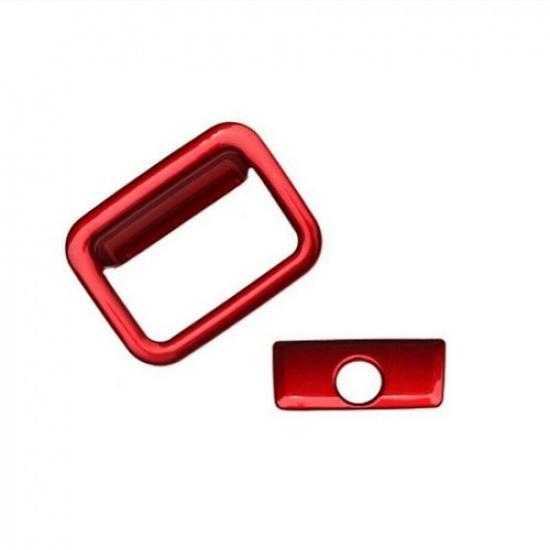 For Toyota Camry 2018- ABS Red Car Co-pilot Storage Box Handle Trim Cover 2P