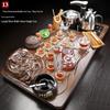 Automatic Kung Fu Tea Set with Glass Teapot and Ceramic Tray