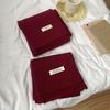 Angola Red Knitted Scarf - Winter Protection, Korean Style, Christmas Shawl for Men & Women